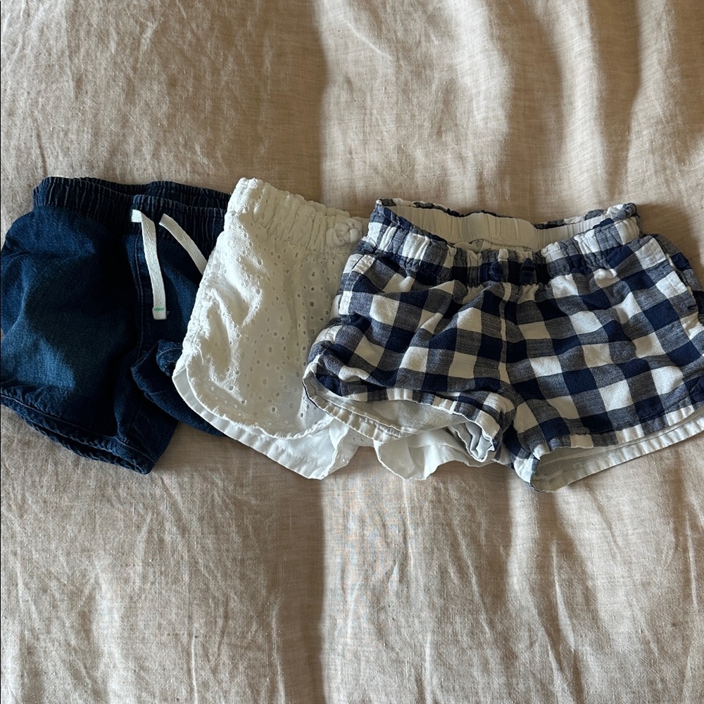 Stylish Kids Bottoms Set - Navy and White - set of 3